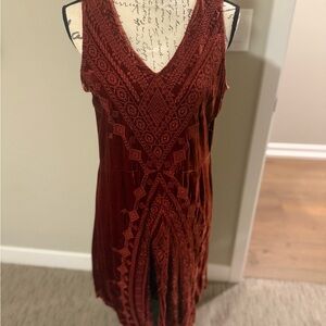 Johnny Was Rust Lace Dress
